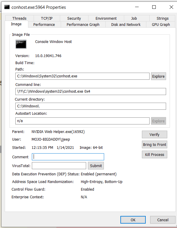 A Task manager command line entry with "\??\" prefix, is this legit? 3c44c26c-4a9a-446d-a682-747c4f16c0fa?upload=true.png