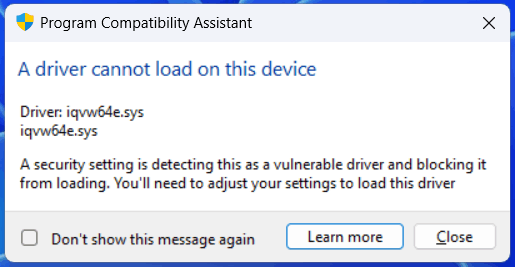 A driver cannot load on this device: Driver: iqvw64e.sys 3ca9be7f-bcf1-421e-8d0a-a0798d195bf1?upload=true.png