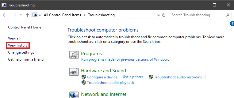 View Troubleshooting History and Details in Windows 10 3d76c511-33aa-4a2e-9906-b2e9d7409b53?upload=true.png