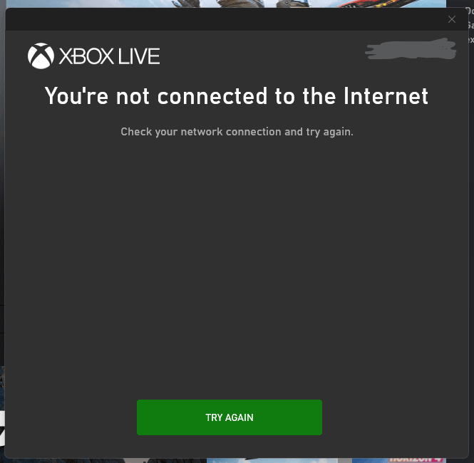 Xbox App on Windows 11 says "You're not connected to the internet" when attempting to sign in. 3d8db6c2-d812-4a5e-b04d-4f4767e87012?upload=true.png