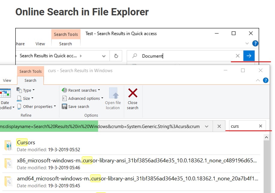 File Explorer diffferent search behaviour button missing, auto complete on 2 W10 1909 Pc's 3deebf1d-10a1-415f-af23-d8d38fda7498?upload=true.jpg
