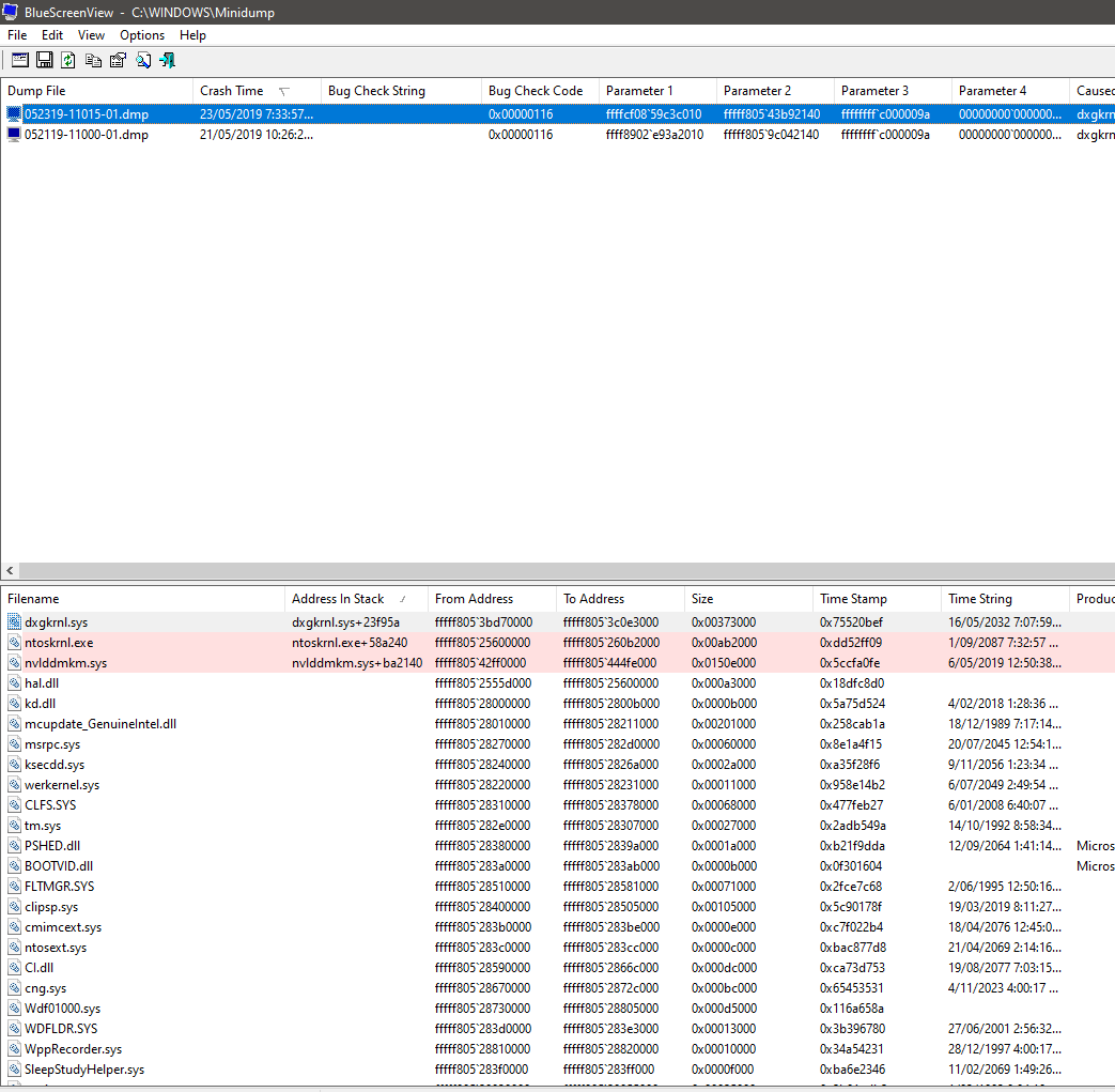 BSOD - minidumps attached. 3e6c16a6-5732-4df3-a3f5-c32706376b7e?upload=true.png