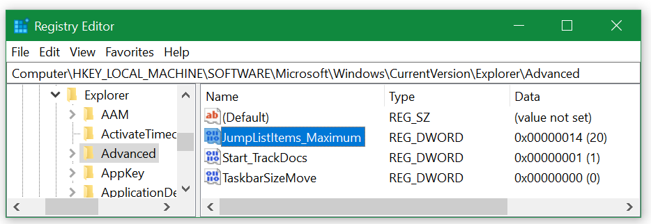 Cannot increase jump list size beyond 10 3e6ed768-0d00-4b4d-aa46-11afb56363b6?upload=true.png