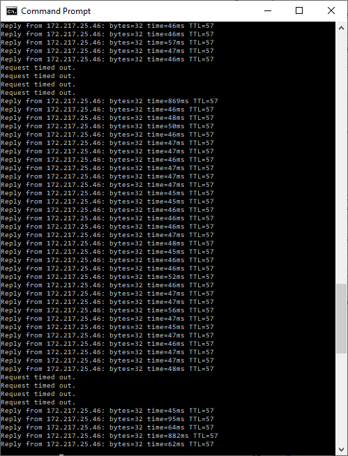 Server connection issues: pinging shows frequent “request timed out” responses and latency... 3e92e351-878f-4b79-920d-d011d9ac5fac?upload=true.png