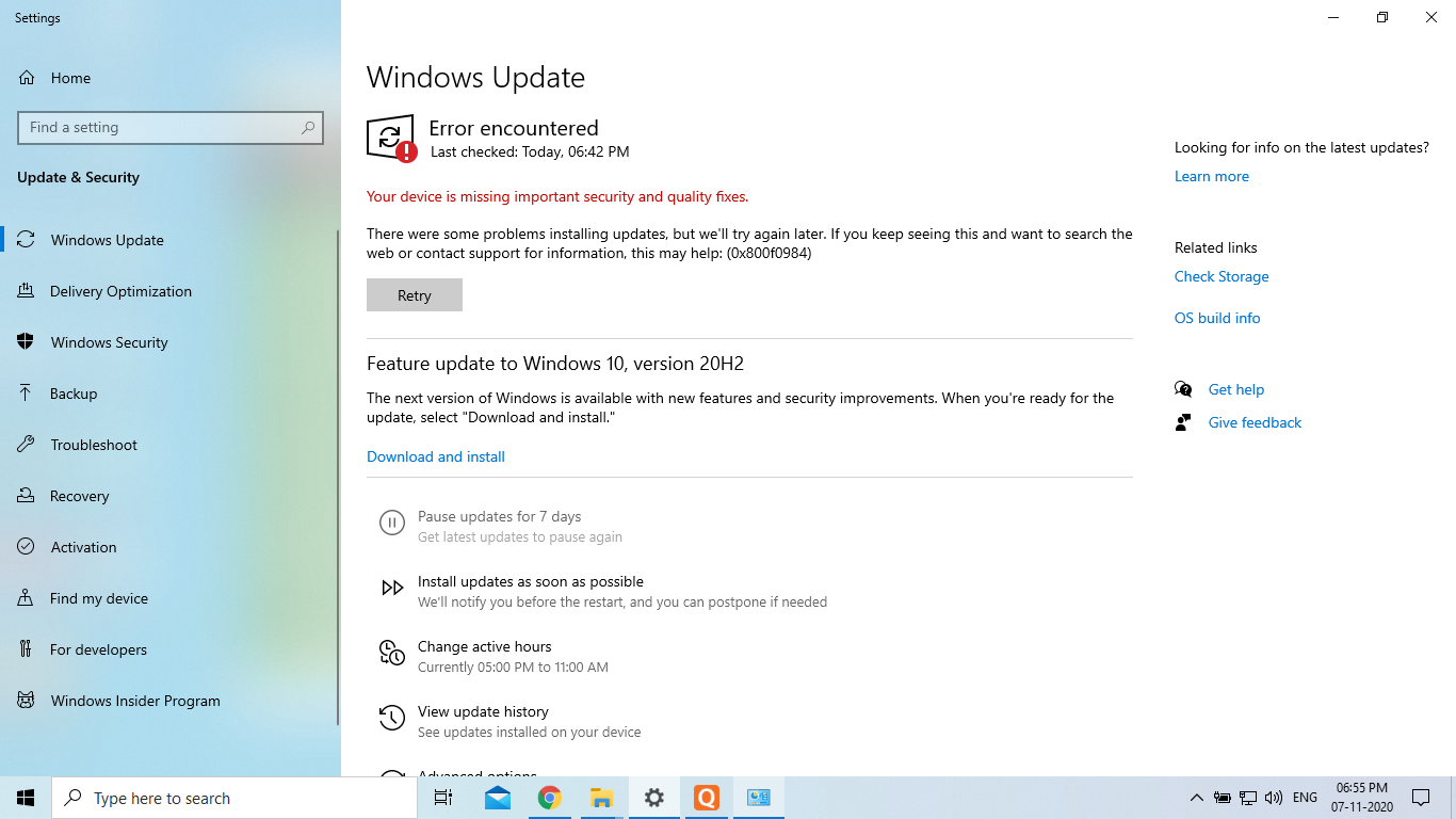 contact support for information, this may help: 0x800f0984 3ea60413-0428-4585-8537-ba10340a7614?upload=true.png