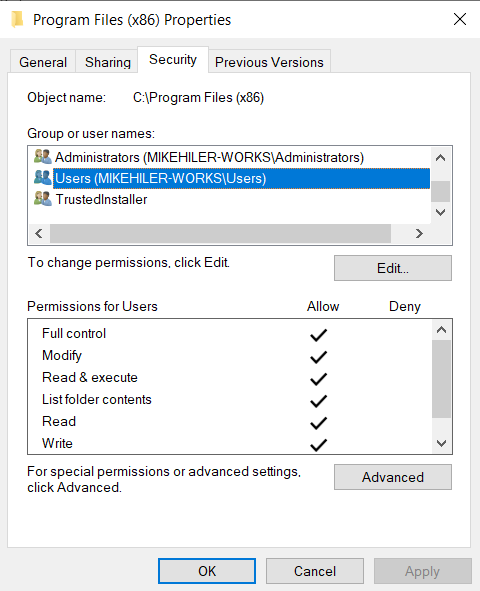 Windows will not allow me to control "Read Only" on any folder no matter what. 3f1086c0-aa85-44b7-80ce-e38d8ded5ee4?upload=true.png