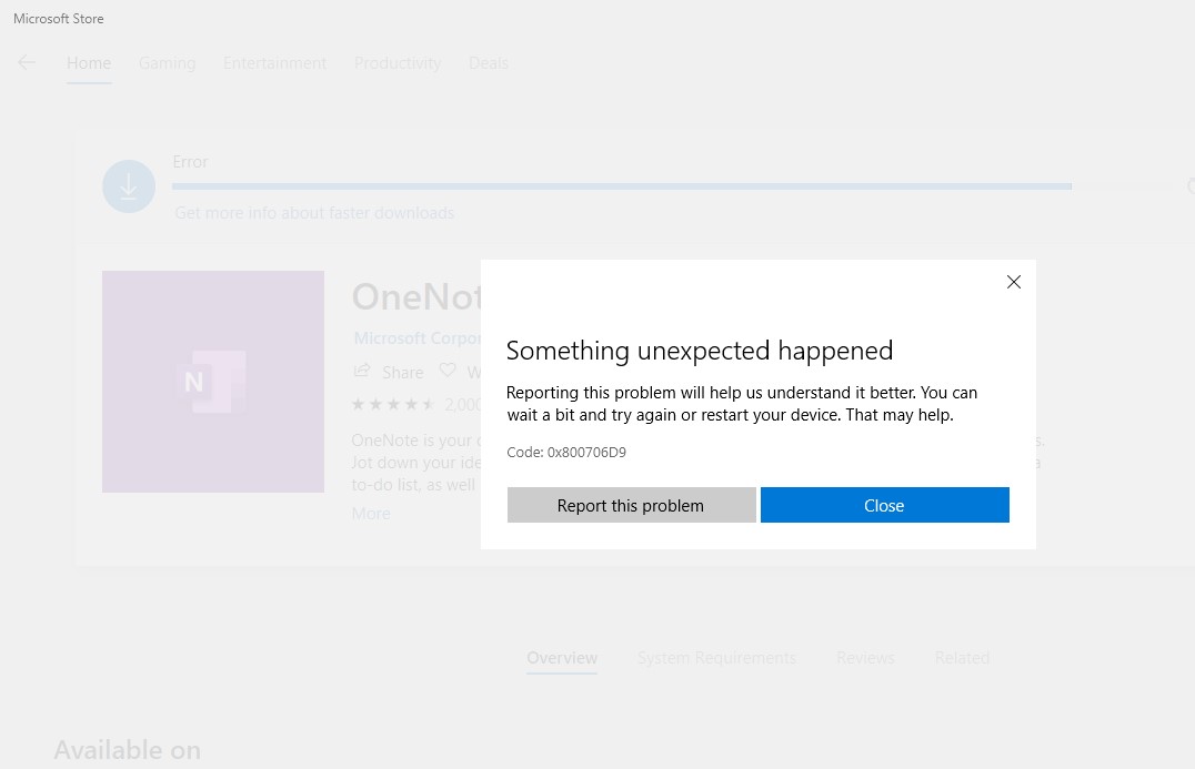0x800706D9 - Download OneNote in MS Store 3f153eb4-0406-4163-8624-d52a6ef37b17?upload=true.jpg