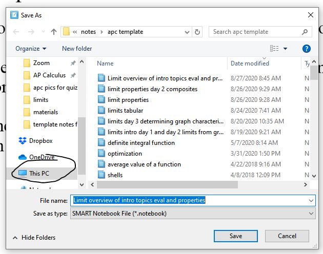 When I choose " Save As" the default is to go to "My PC" but I'd like it to go to Quick Acces 3f6473ea-3429-44b4-b37d-1e71b1dfaa62?upload=true.jpg