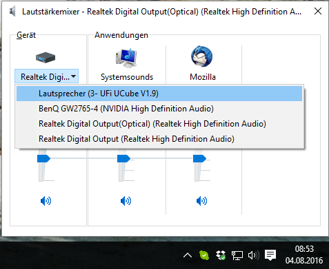 Why does my optical audio output driver always reset volume to 49 when restarting? (after... 3mG3F.png