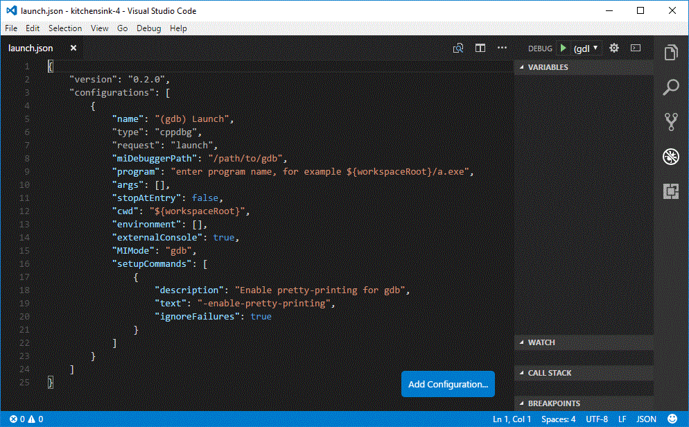 C/C++ extension doesn't show up in Visual Studio Code extension manager search. 4-inistal-setting.gif