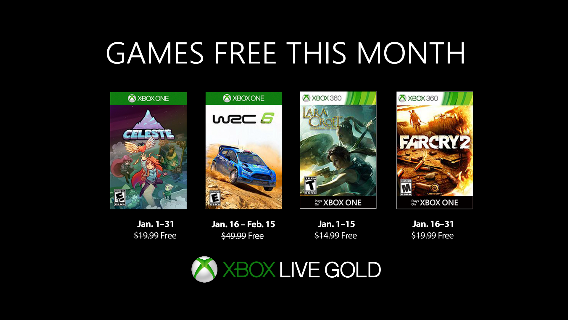 New Xbox One and Xbox 360 Games with Gold for January 2019 4-UP_16x9-12.18-hero.png