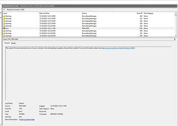 System having BSOD and random restarts during gameplays. Event Viewer:"rebooted from a... 401846d1702247340t-random-shutdown-restarts-showing-error-event-viewer-tpm-wmi-error3.jpg