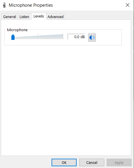 Mic too quiet. Unable to adjust microphone level in properties. 4028a3ac-27bf-46c7-af7f-550c5c39502f?upload=true.png