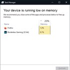 Can't use Task Manager due to low memory despite apparently having over 80% memory free. (I... 40SyQVOv5PqIU38OfSqtYaniOf1Q9SevLrfmS0Fk_Ao.jpg