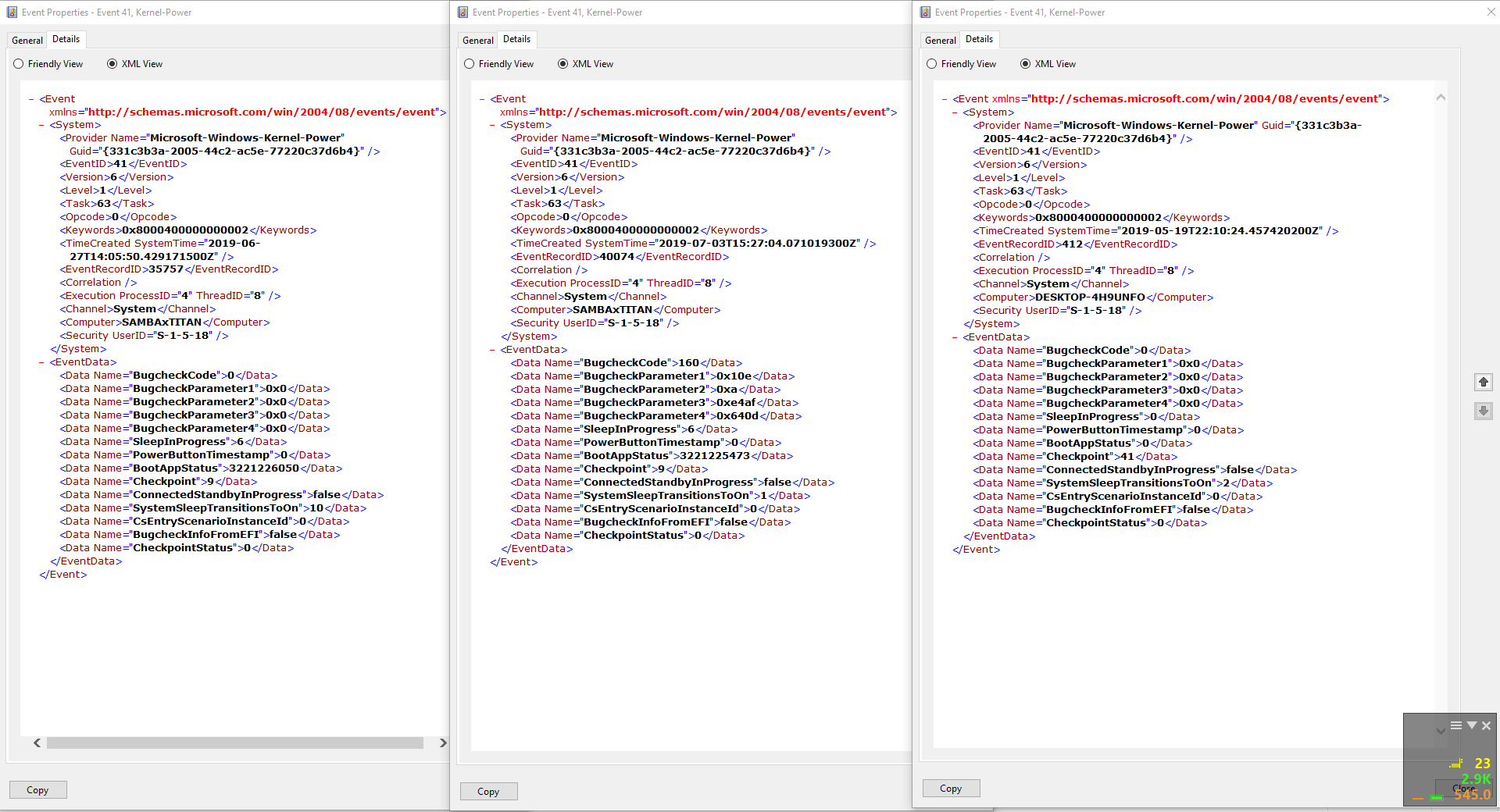 I am getting occaisonal shutdowns during boot and a lot of event ID 41 critical errors... 418462cd-fc92-4c88-ae9a-f816f09f8b5a?upload=true.png