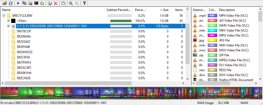 Recycle bin shows empty on File Explorer, but WindirStat shows it taking up space 4201ebce-006e-4d3f-a43a-5dfb047ce6d6?upload=true.jpg