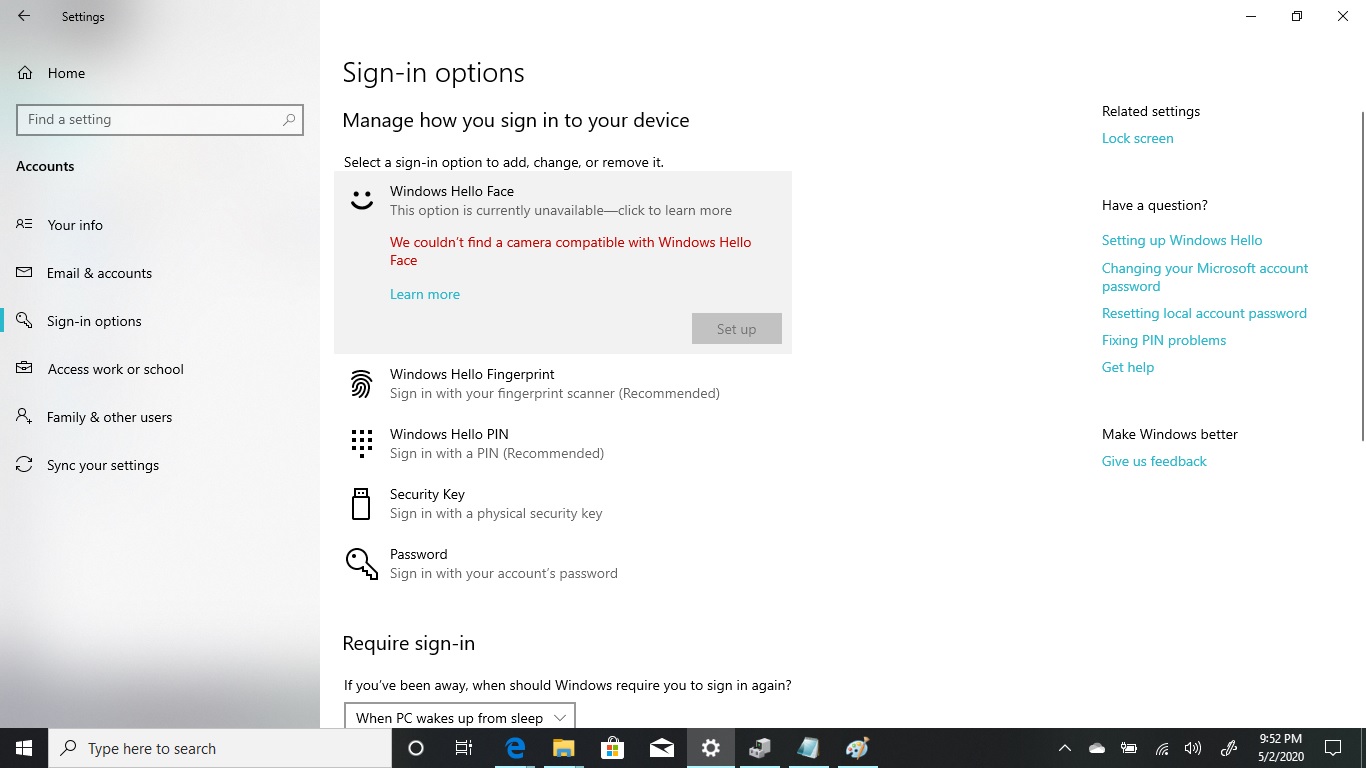 We couldnt find a camera compatible with Windows Hello Face 4249bd22-df08-4aa2-89ac-7e864106a71a?upload=true.jpg