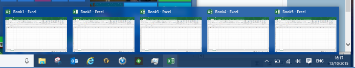 When attempting to "restore down" an Excel Workbook, the workbook appears to disappear. 42552d1485958189t-some-but-not-all-excel-workbooks-appear-taskbar-exceliconsgrouped.png
