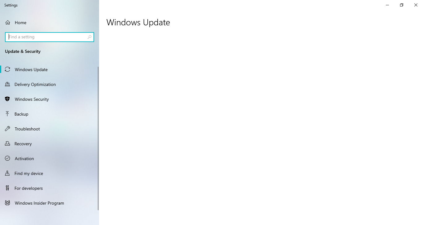 Windows Update In Windows 10 Showing White Screen When You Click Check For Windows - roblox white screen bug