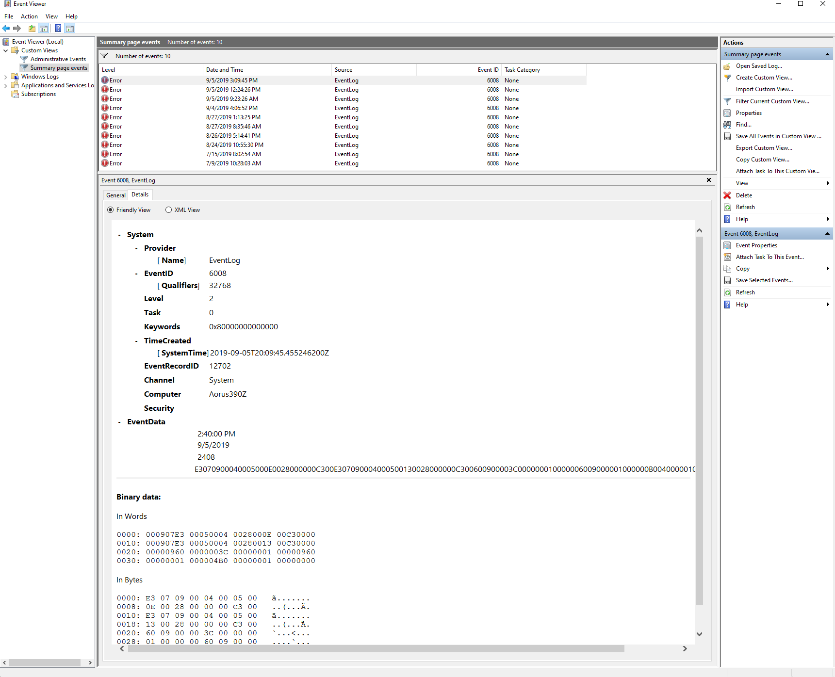Windows 10 - Event 41 and 6008 42d4d79c-831d-492a-a0ae-0f85c4889f78?upload=true.png