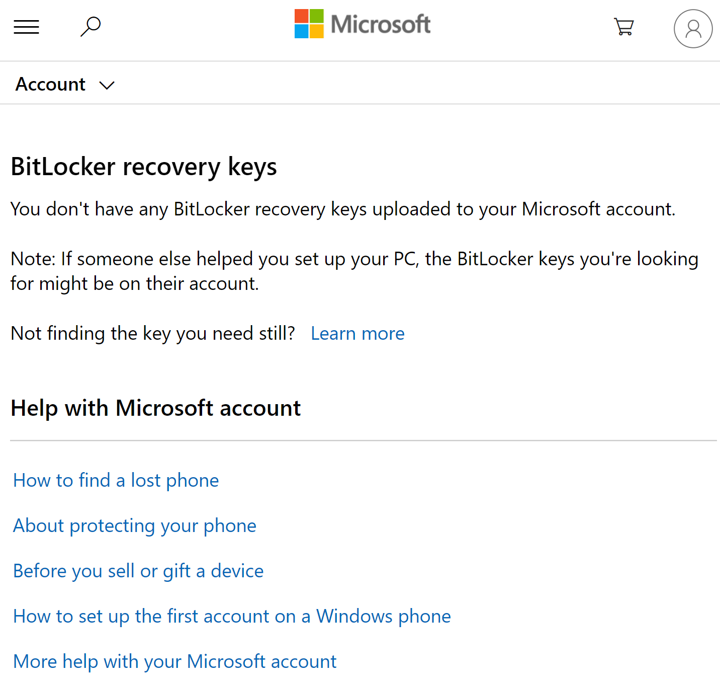 Bitlocker recovery key not found for one of the partition in window10 dell  xps13