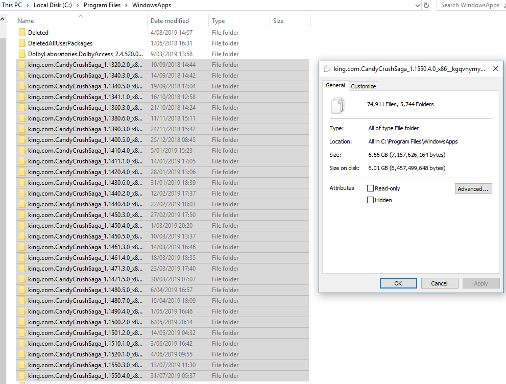 New versions of uninstalled apps are being installed in %ProgramFiles%\WindowsApps 43b3fa37-cce2-440d-bd76-b33473e3ba86?upload=true.png
