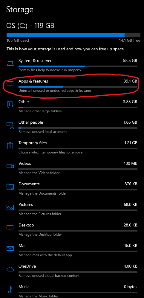 Storage settings windows 10 showing more storage used than there actually is 43fd346a-91fe-4219-bc4a-63ac024c40b9?upload=true.png
