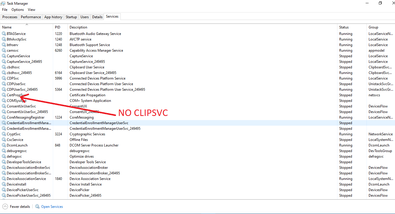 My ClipSvc isnt there 44048cee-fe65-4aeb-ab60-9775e26acaa5?upload=true.png