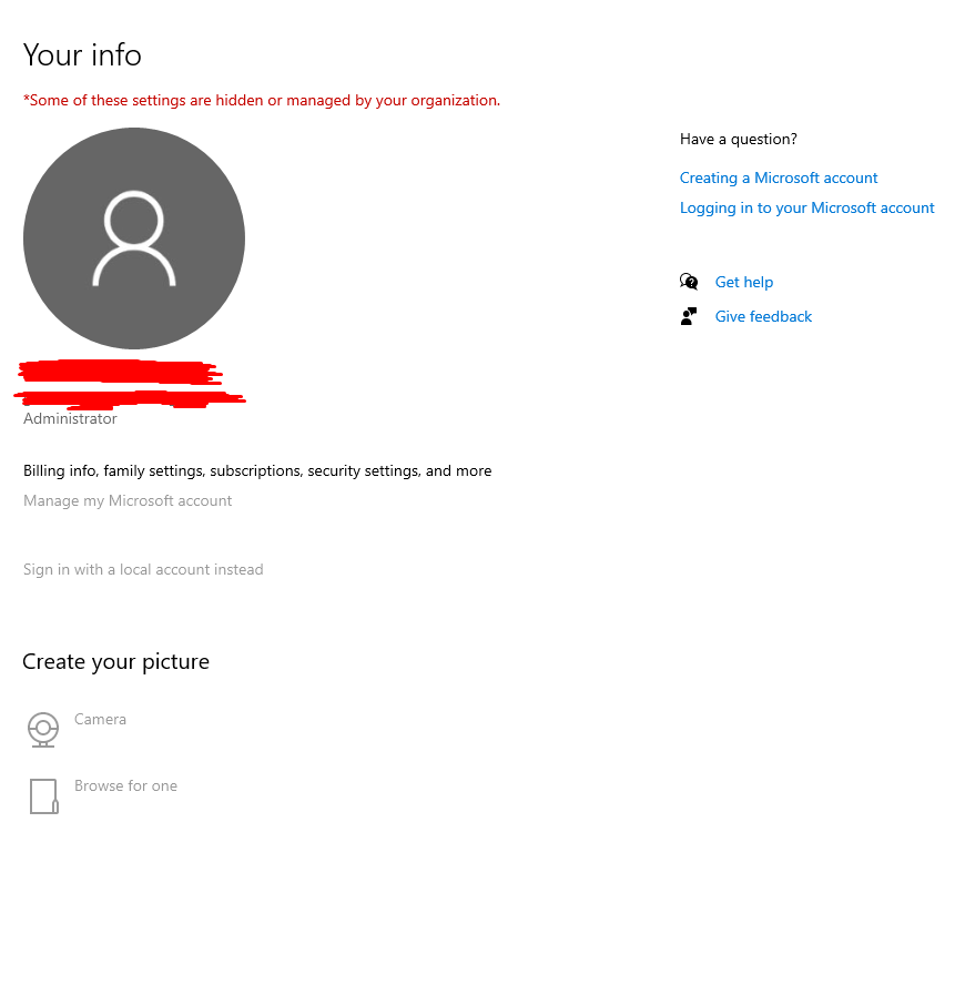 Account: Some of these settings are hidden or managed by your organization? 44bbc364-8a40-4614-afe9-1e98365f95d5?upload=true.png