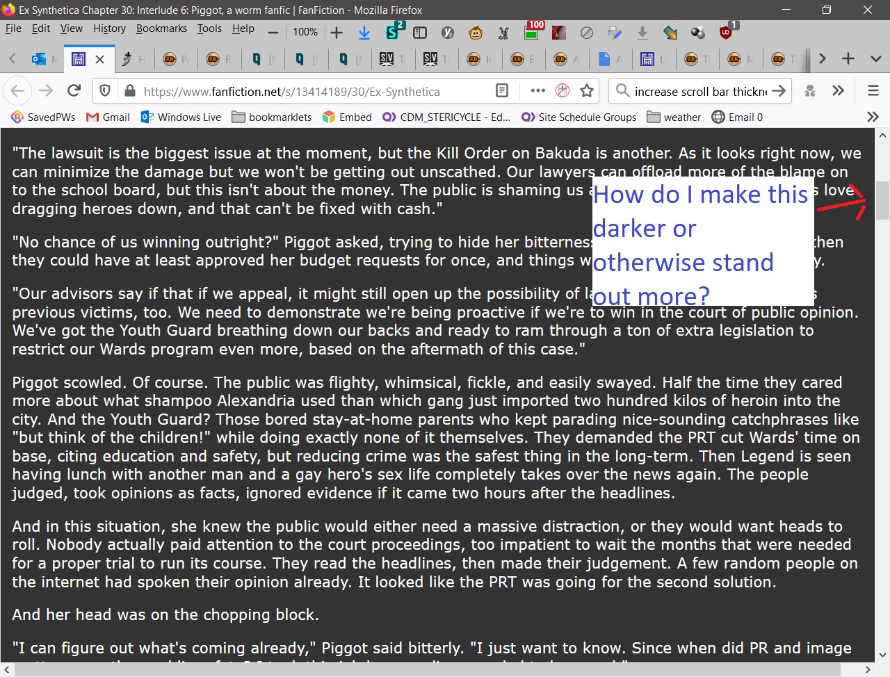 Change scrollbar color or increase contrast. 44cee1df-be71-442b-b476-cbfd13613b25?upload=true.jpg