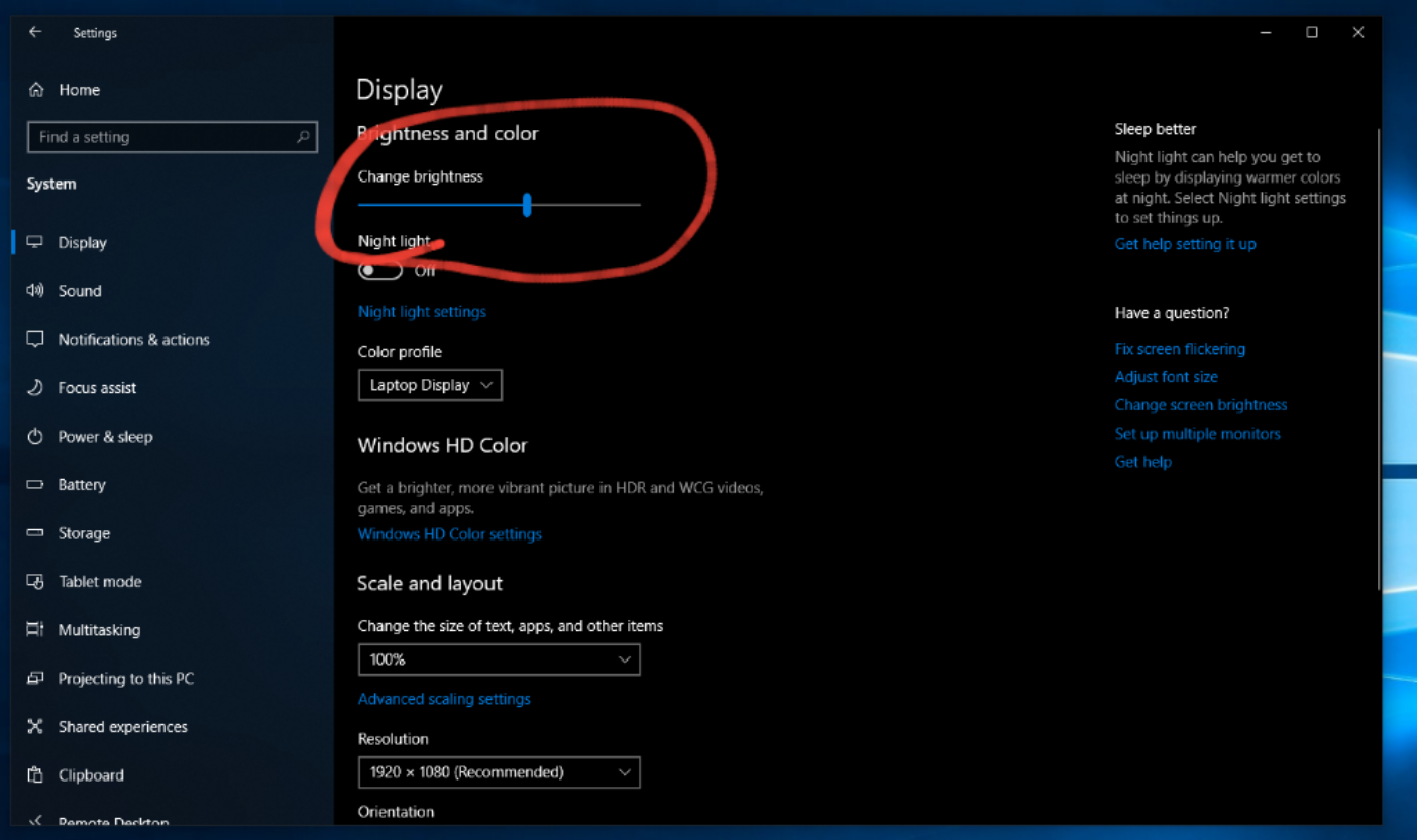 Brightness option disappeared from battery panel in windows 10 44f4e95a-507d-4632-a4d2-085c5a7178d1?upload=true.png