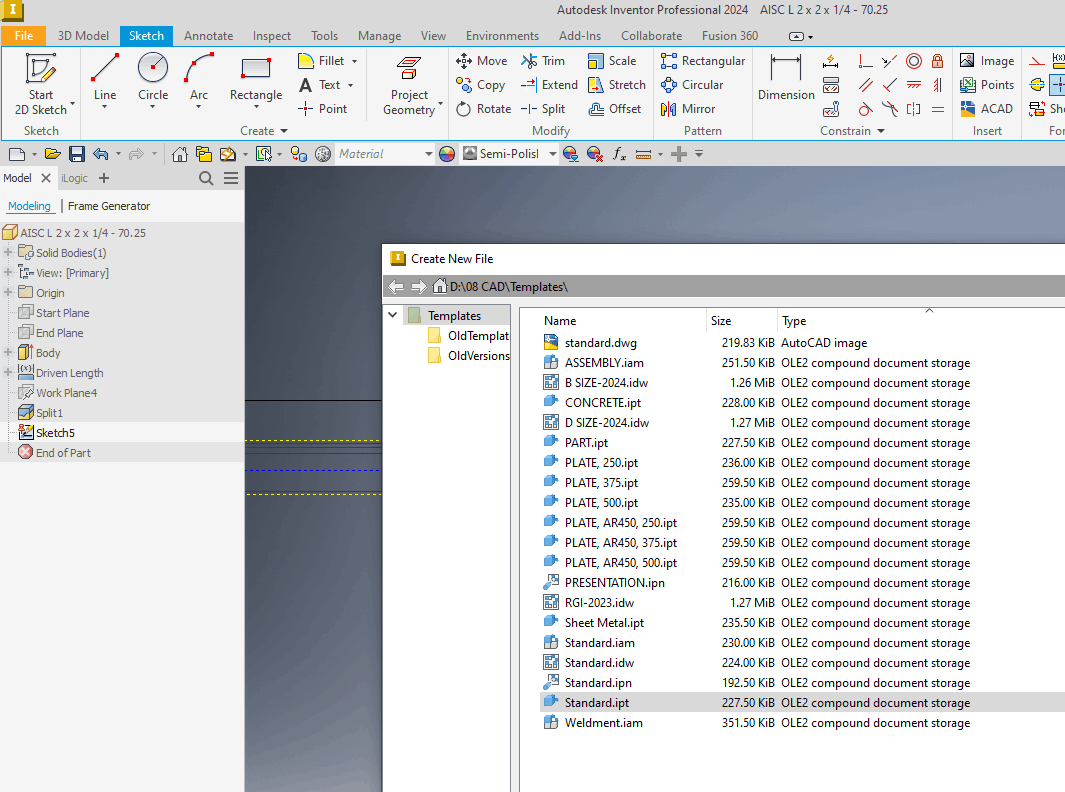 Issue with Inventor 2024 referring to template files as OLE2 compound document storage 44f820e2-f383-43a4-ad75-d2886f454b51?upload=true.png