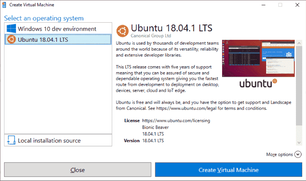 Running Linux on Windows 10 easier with Hyper-V Quick Create 45404f5704e4ff7b53217ff90a5fe49d.png