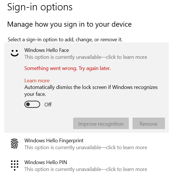 This option is currently unavailable - Windows Hello Pin 4593e3e0-2fbf-4f5e-8290-81bdf0c85f60?upload=true.png