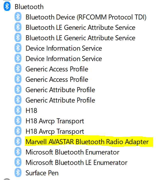 Bluetooth Icon Driver Missing