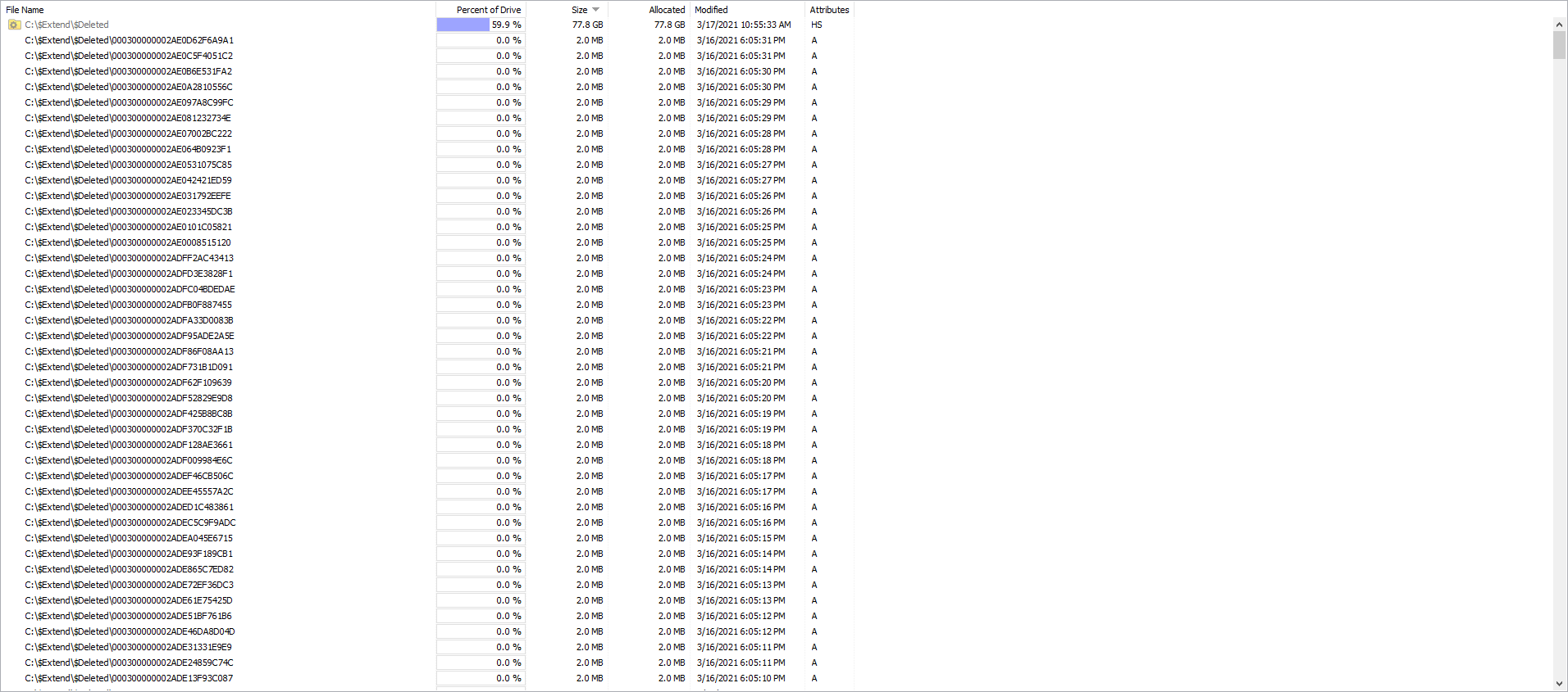 Drive filling up quickly. Thousands of files stored in C:$Extend$Delete folder. How can I... 45fae24e-789d-4484-8345-a8b0f55a3f15?upload=true.png