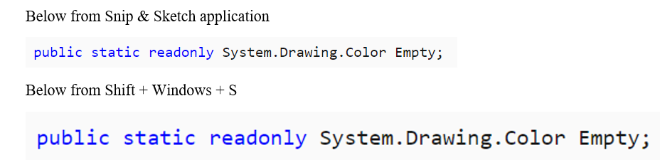 Snip & Sketch shortcut in Windows 20H2 update not working as previously. 45fafc67-8c3b-4f67-8e3a-83d670ddec19?upload=true.png