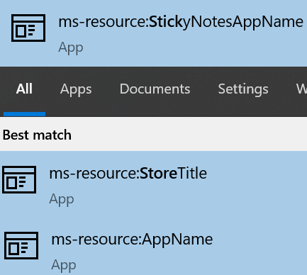 Store Icons not appearing in Search 461ce13c-8f1a-4225-91e0-29b3c820d47c?upload=true.png