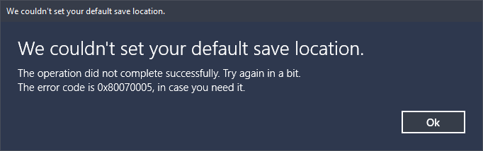 Can't change Windows Store install location because of old WindowsApps folder on the drive. 461e3d48-18d5-487b-839e-075b07b210fa?upload=true.png