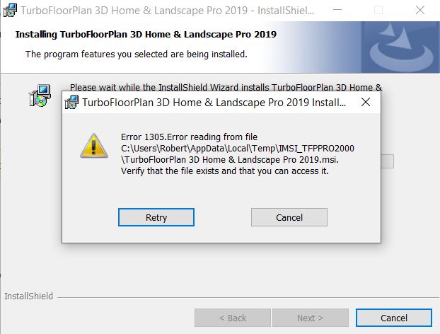 Install error 1305 in appdata but file it says is missing IS there.  Software provider says... 462e111a-a662-47e2-a5ae-1dddbe831f99?upload=true.jpg