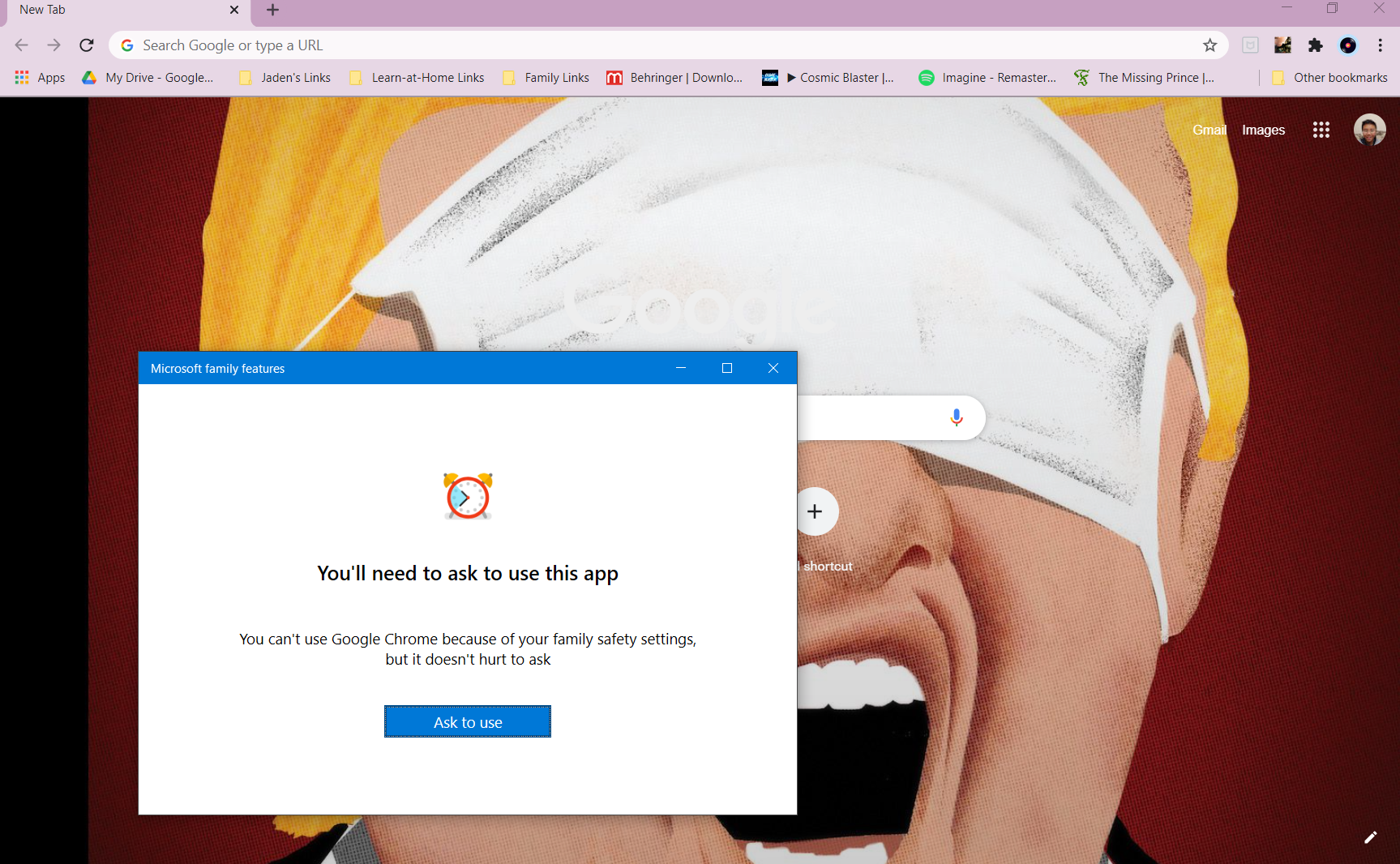 Microsoft Family App Blocking is On but App Still Launches and is Usable 463c0dc6-ea88-4fd7-8835-3b588437a60f?upload=true.png