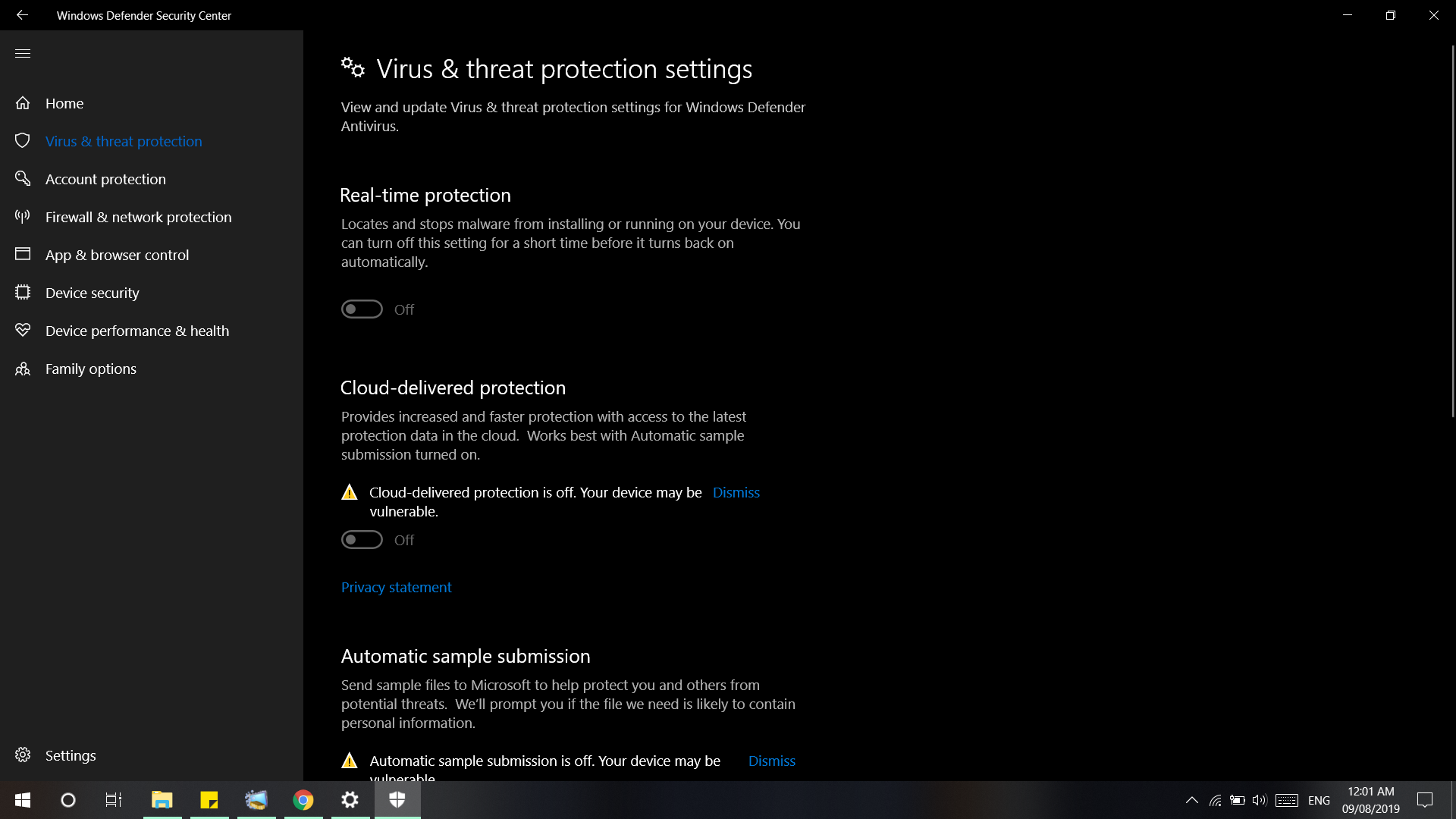 Couldn't turn on Windows Defender Real-Time Protection, everything is grayed out/not... 46563bdd-0e19-4883-a517-3ad1d62229d2?upload=true.png