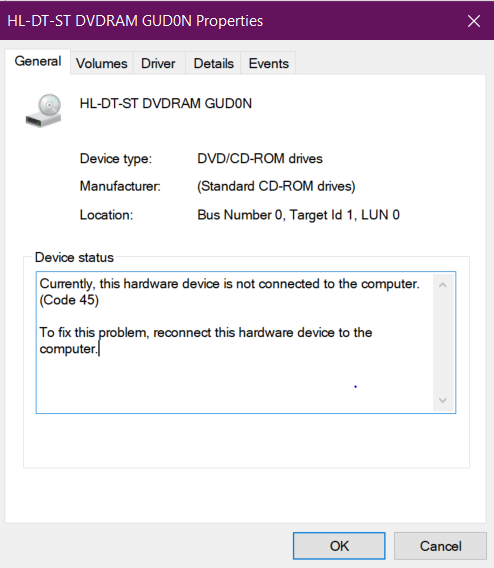 cd icon don't appear in This PC code error 45 46671fdd-9d1c-4115-88a2-220750a6dcaa?upload=true.png