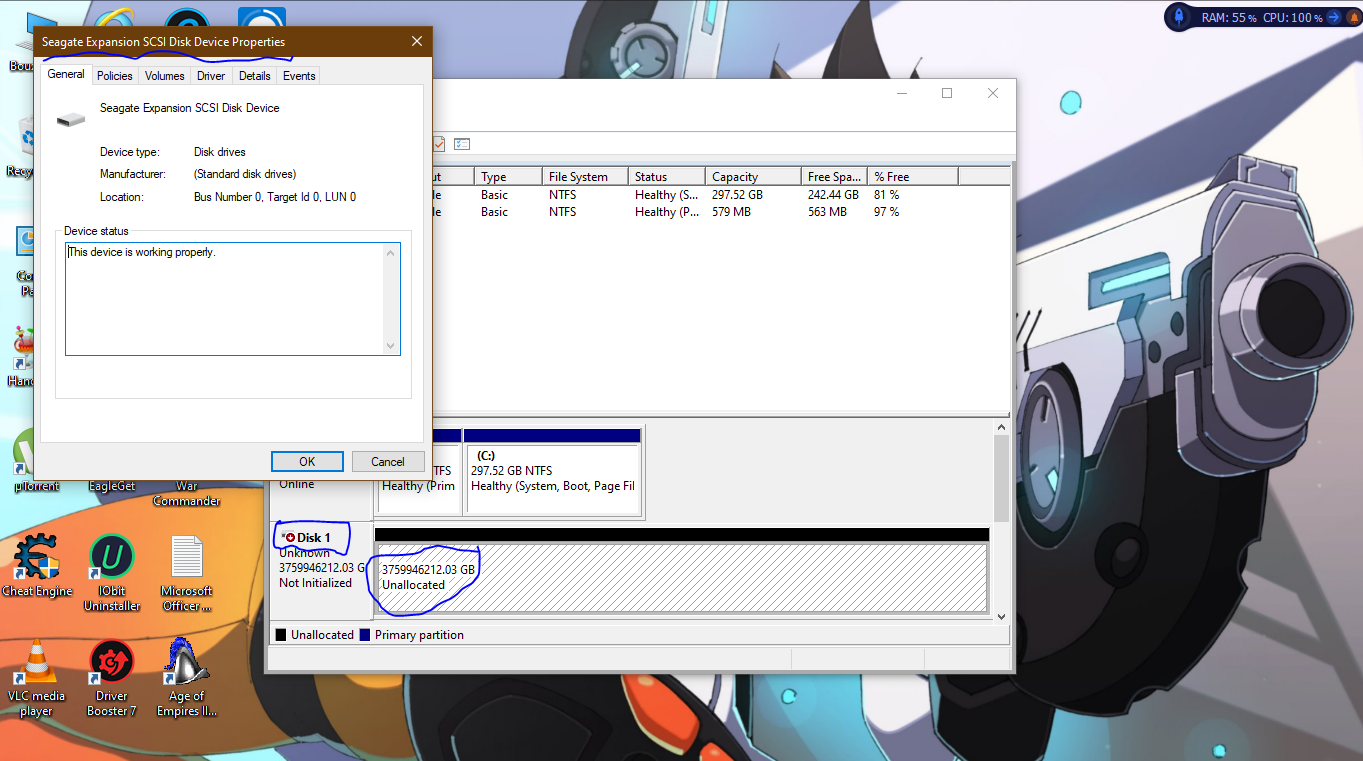SSD Drive Seagate Expansion not working and not showing up 46fe9c3a-291e-4e3d-ad85-c8342c986b6e?upload=true.png