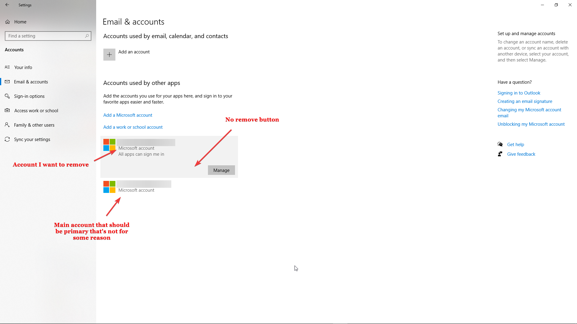 an email adress I had that doesn't exist anymore was added to my PC and now I can't remove it 479a103c-bda9-47f8-86ab-d699b484f192?upload=true.png