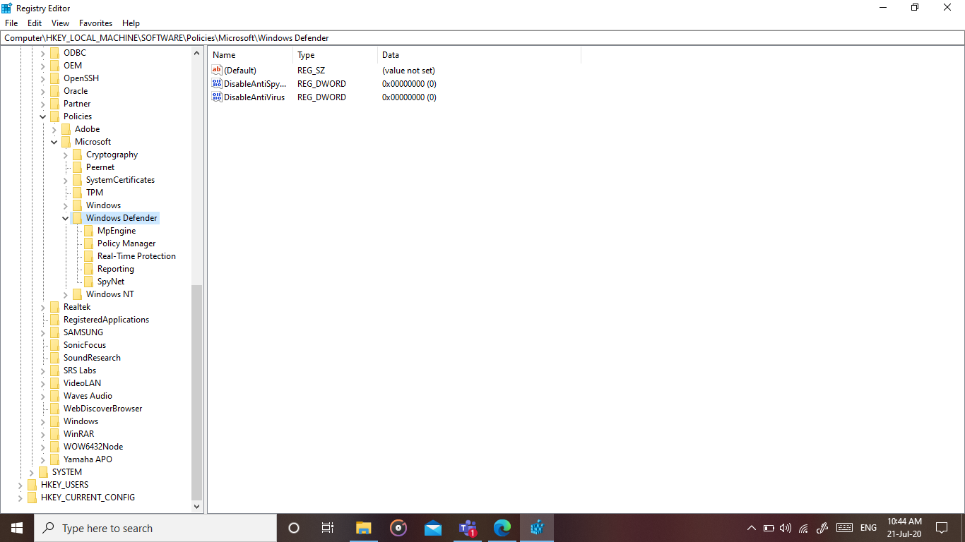 Cannot turn on Windows Defender... Please tell what to do. I am very afraid. 47b95633-b1c2-4cfe-98c8-d021c468b096?upload=true.png