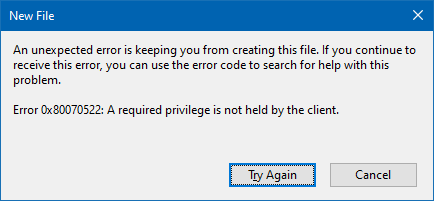Windows 10, root of secondary drive: 0x80070522 A required privilege is not held by the client 48168573-5acf-4416-9599-984c592afdcd?upload=true.png
