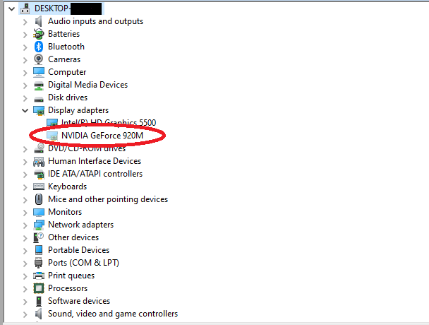 NVIDIA GeForce 920M adapter hidden in Device Manager. 48260ad3-a1b9-42b6-86e6-30abf5ce45ee?upload=true.png