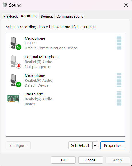 Microphone is showing up as headphone. Realtek audio console, connector retasking unavailable. 4827441f-cc62-437a-8888-f40fa8f2576e?upload=true.png