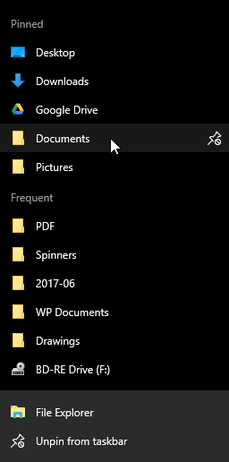 Pinned and unpinned items in Windows 11 quick access menu have the same pinned icon 483350-pin-unpin-quick-access-locations-windows-10-a-2017-06-14-16_33_56-jump-list-file-explorer.png